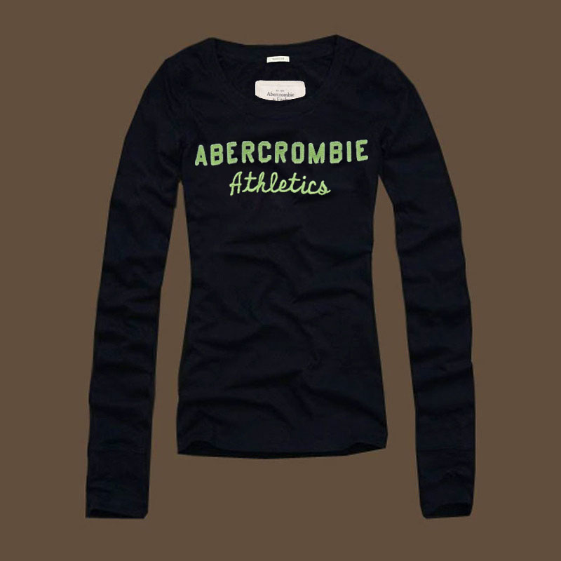 Abercrombie Fitch Mujeres De Cuello Redondo Largo Remera AF8107